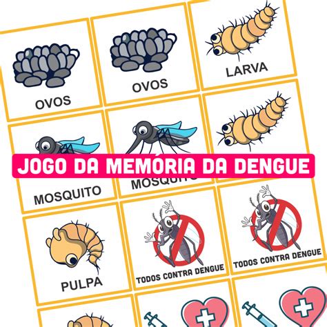 jogo da memoria da dengue - jogo da dengue para imprimir